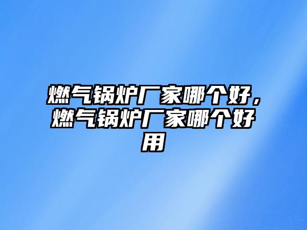 燃?xì)忮仩t廠家哪個好，燃?xì)忮仩t廠家哪個好用