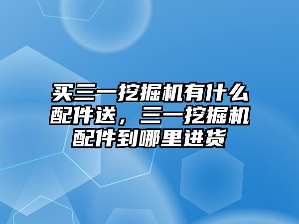 買三一挖掘機(jī)有什么配件送，三一挖掘機(jī)配件到哪里進(jìn)貨