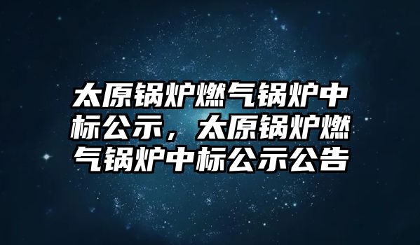 太原鍋爐燃?xì)忮仩t中標(biāo)公示，太原鍋爐燃?xì)忮仩t中標(biāo)公示公告