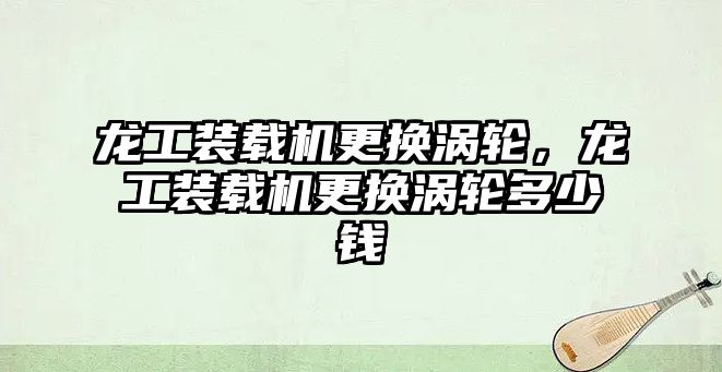 龍工裝載機更換渦輪，龍工裝載機更換渦輪多少錢