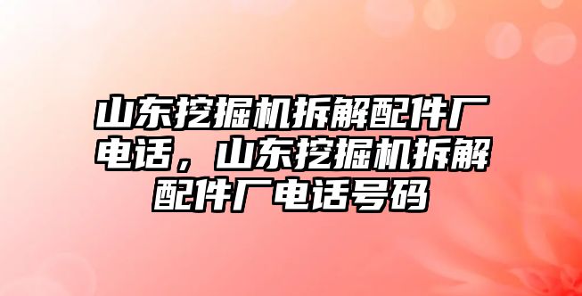 山東挖掘機(jī)拆解配件廠電話，山東挖掘機(jī)拆解配件廠電話號碼