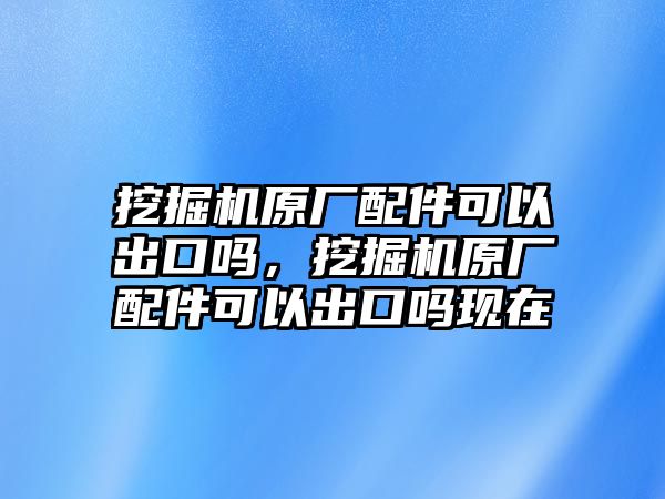 挖掘機(jī)原廠配件可以出口嗎，挖掘機(jī)原廠配件可以出口嗎現(xiàn)在