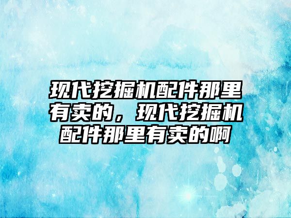 現(xiàn)代挖掘機配件那里有賣的，現(xiàn)代挖掘機配件那里有賣的啊