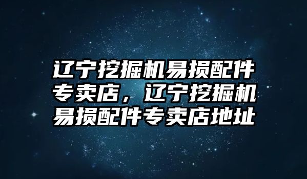 遼寧挖掘機(jī)易損配件專賣店，遼寧挖掘機(jī)易損配件專賣店地址