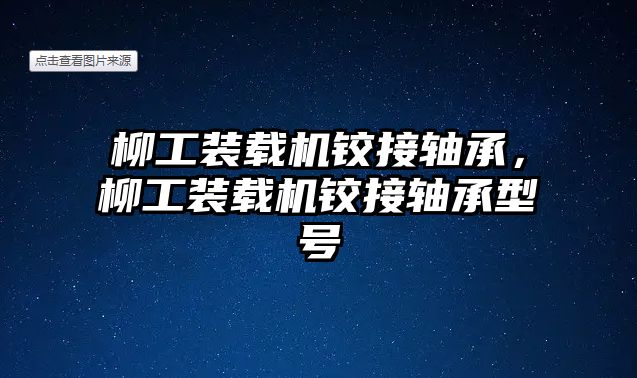 柳工裝載機鉸接軸承，柳工裝載機鉸接軸承型號