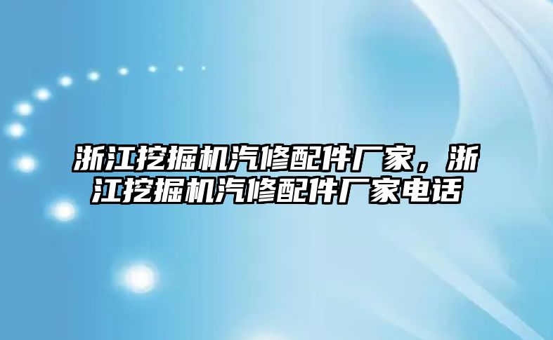 浙江挖掘機汽修配件廠家，浙江挖掘機汽修配件廠家電話