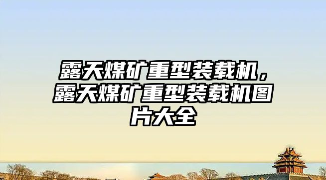 露天煤礦重型裝載機，露天煤礦重型裝載機圖片大全