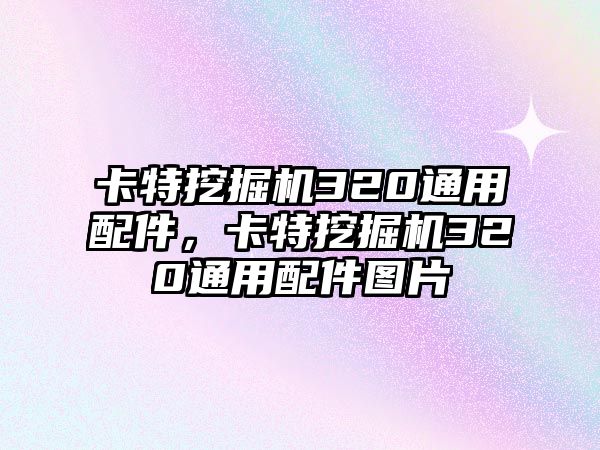 卡特挖掘機320通用配件，卡特挖掘機320通用配件圖片