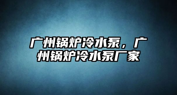 廣州鍋爐冷水泵，廣州鍋爐冷水泵廠家