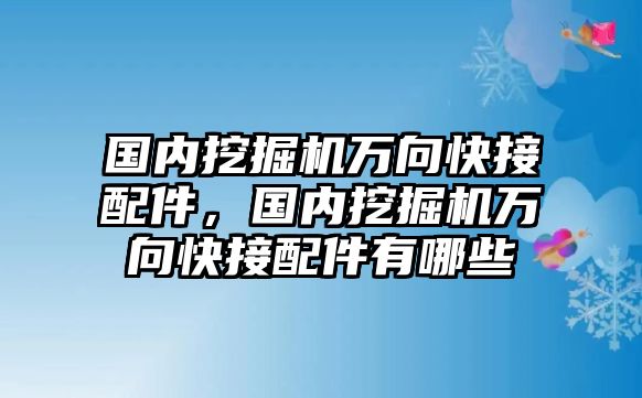 國內(nèi)挖掘機(jī)萬向快接配件，國內(nèi)挖掘機(jī)萬向快接配件有哪些