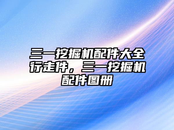 三一挖掘機配件大全行走件，三一挖掘機配件圖冊