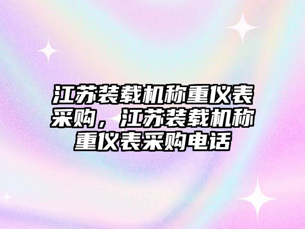 江蘇裝載機稱重儀表采購，江蘇裝載機稱重儀表采購電話