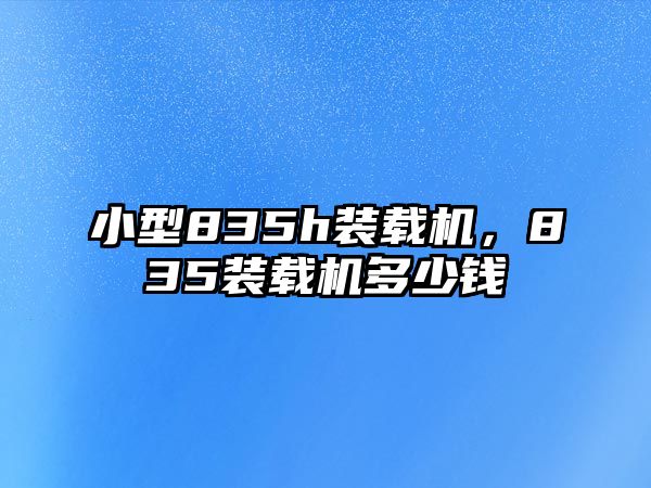 小型835h裝載機，835裝載機多少錢