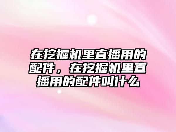 在挖掘機(jī)里直播用的配件，在挖掘機(jī)里直播用的配件叫什么