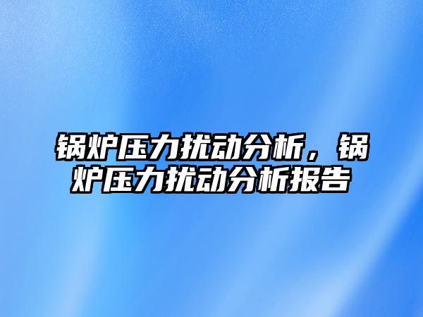 鍋爐壓力擾動分析，鍋爐壓力擾動分析報告