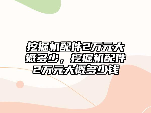 挖掘機配件2萬元大概多少，挖掘機配件2萬元大概多少錢