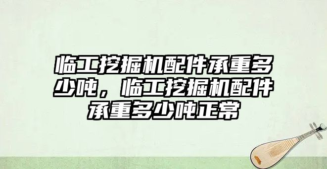 臨工挖掘機配件承重多少噸，臨工挖掘機配件承重多少噸正常