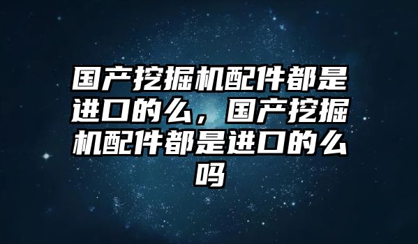 國(guó)產(chǎn)挖掘機(jī)配件都是進(jìn)口的么，國(guó)產(chǎn)挖掘機(jī)配件都是進(jìn)口的么嗎