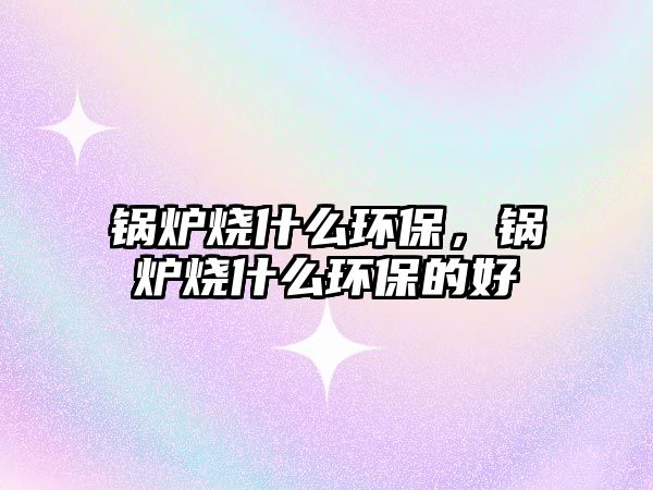 鍋爐燒什么環(huán)保，鍋爐燒什么環(huán)保的好