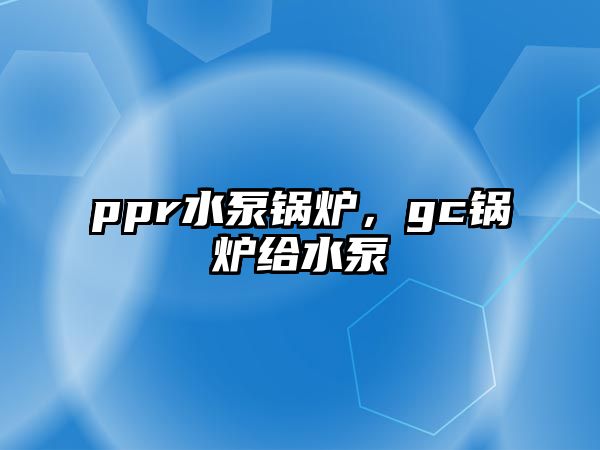 ppr水泵鍋爐，gc鍋爐給水泵