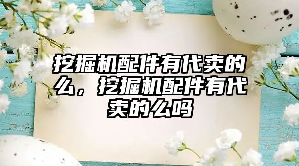 挖掘機(jī)配件有代賣的么，挖掘機(jī)配件有代賣的么嗎