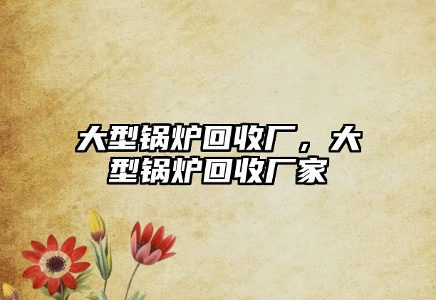 大型鍋爐回收廠，大型鍋爐回收廠家