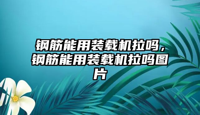 鋼筋能用裝載機拉嗎，鋼筋能用裝載機拉嗎圖片