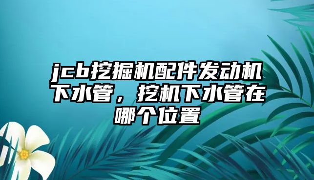 jcb挖掘機配件發(fā)動機下水管，挖機下水管在哪個位置