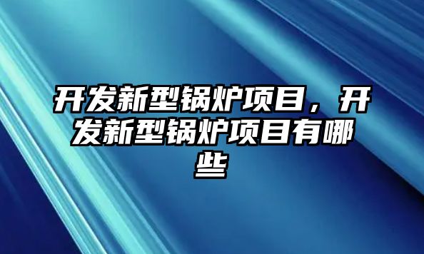 開發(fā)新型鍋爐項(xiàng)目，開發(fā)新型鍋爐項(xiàng)目有哪些