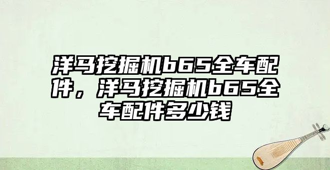 洋馬挖掘機b65全車配件，洋馬挖掘機b65全車配件多少錢