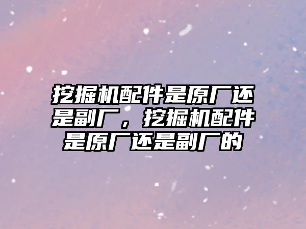 挖掘機配件是原廠還是副廠，挖掘機配件是原廠還是副廠的