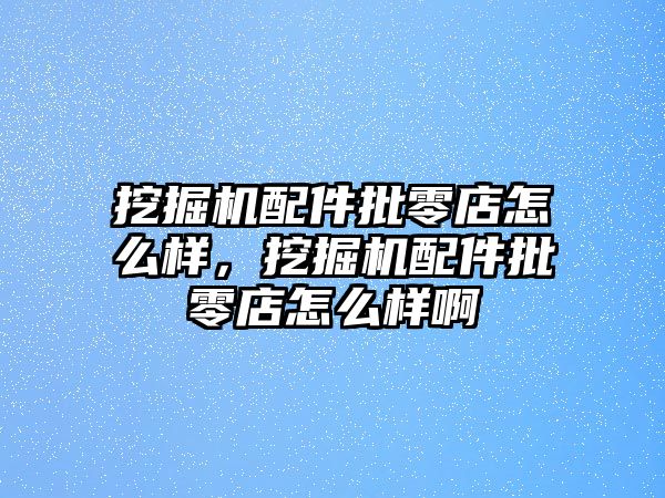 挖掘機(jī)配件批零店怎么樣，挖掘機(jī)配件批零店怎么樣啊