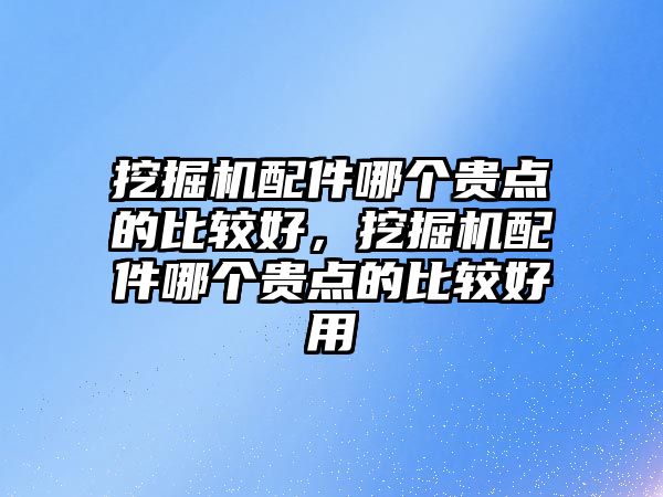 挖掘機配件哪個貴點的比較好，挖掘機配件哪個貴點的比較好用