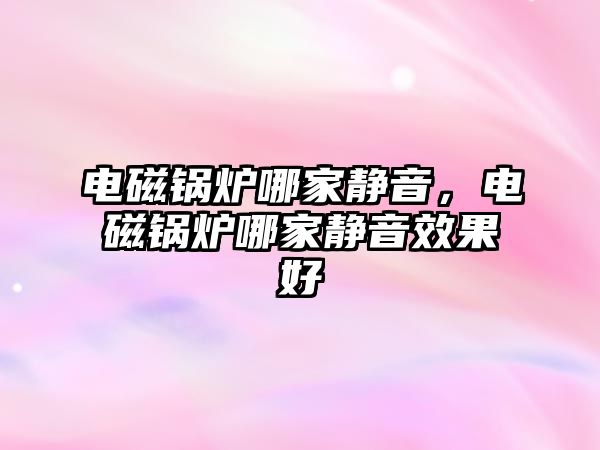 電磁鍋爐哪家靜音，電磁鍋爐哪家靜音效果好