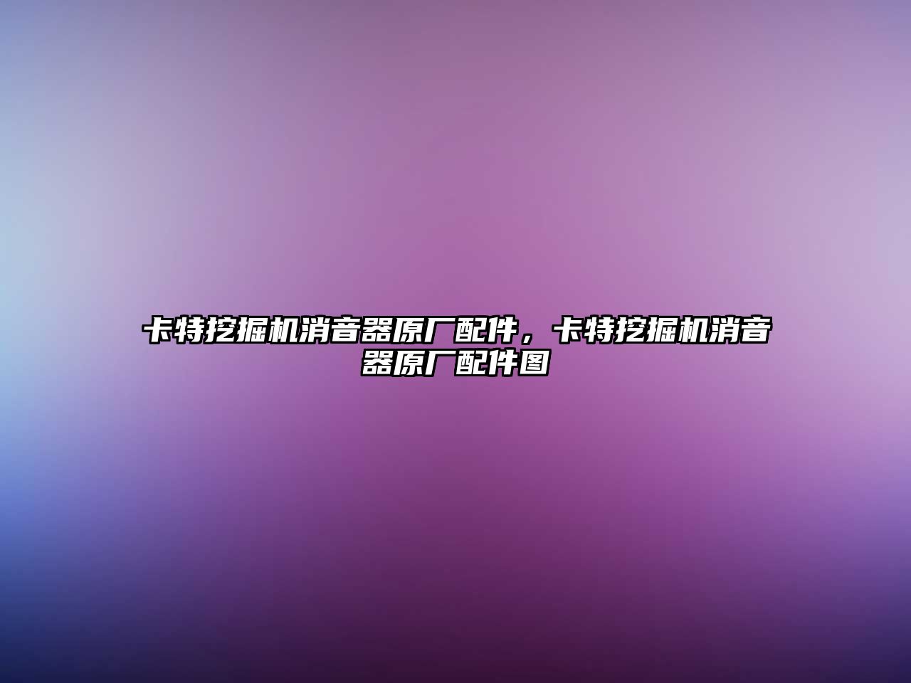 卡特挖掘機消音器原廠配件，卡特挖掘機消音器原廠配件圖