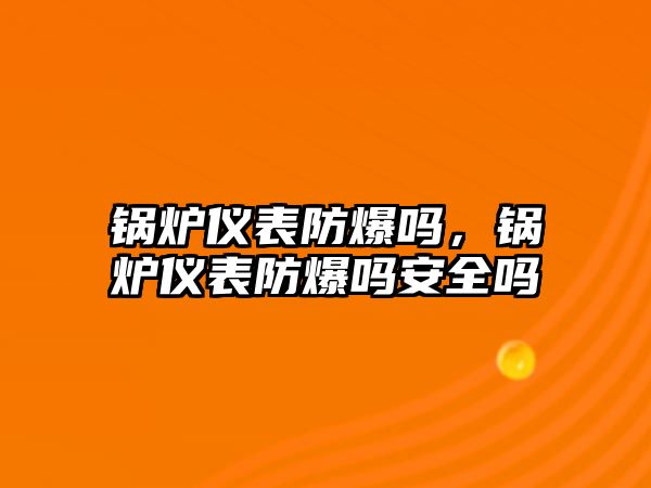 鍋爐儀表防爆嗎，鍋爐儀表防爆嗎安全嗎