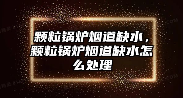 顆粒鍋爐煙道缺水，顆粒鍋爐煙道缺水怎么處理