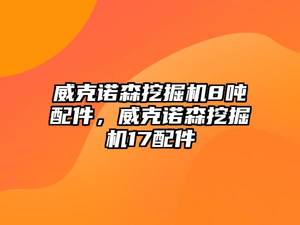 威克諾森挖掘機(jī)8噸配件，威克諾森挖掘機(jī)17配件