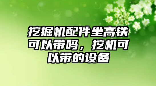 挖掘機配件坐高鐵可以帶嗎，挖機可以帶的設(shè)備