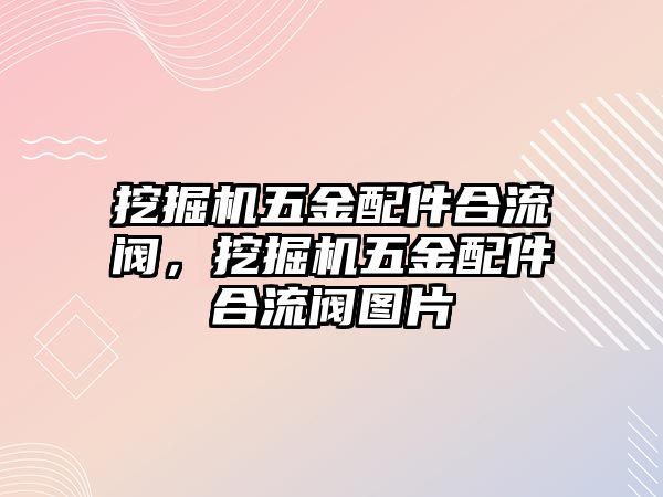 挖掘機(jī)五金配件合流閥，挖掘機(jī)五金配件合流閥圖片