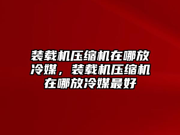 裝載機(jī)壓縮機(jī)在哪放冷媒，裝載機(jī)壓縮機(jī)在哪放冷媒最好