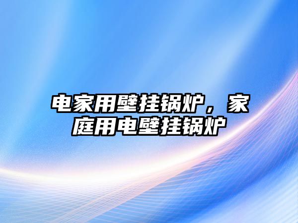 電家用壁掛鍋爐，家庭用電壁掛鍋爐