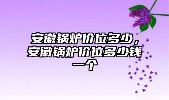 安徽鍋爐價(jià)位多少，安徽鍋爐價(jià)位多少錢一個(gè)