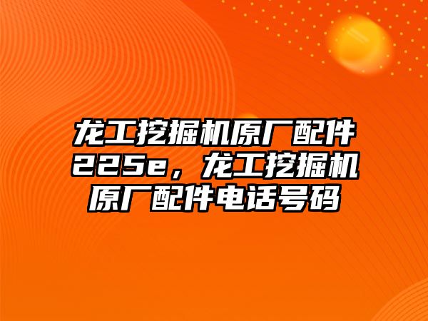 龍工挖掘機(jī)原廠配件225e，龍工挖掘機(jī)原廠配件電話號(hào)碼