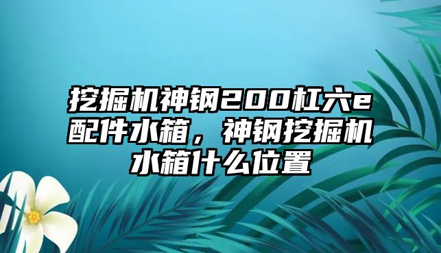 挖掘機神鋼200杠六e配件水箱，神鋼挖掘機水箱什么位置