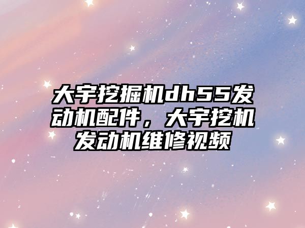 大宇挖掘機dh55發(fā)動機配件，大宇挖機發(fā)動機維修視頻