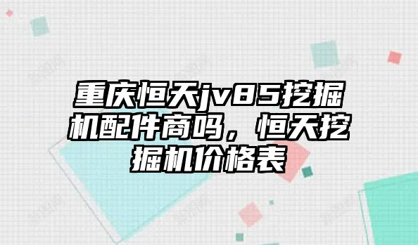 重慶恒天jv85挖掘機配件商嗎，恒天挖掘機價格表