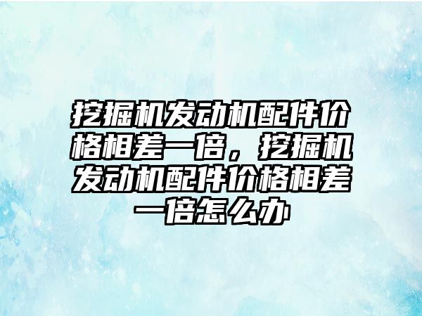 挖掘機發(fā)動機配件價格相差一倍，挖掘機發(fā)動機配件價格相差一倍怎么辦