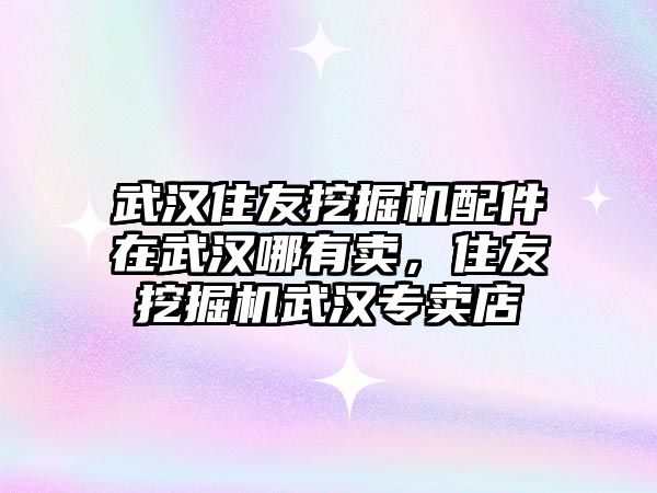 武漢住友挖掘機配件在武漢哪有賣，住友挖掘機武漢專賣店