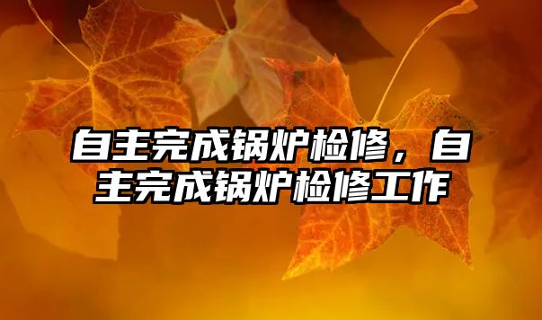 自主完成鍋爐檢修，自主完成鍋爐檢修工作